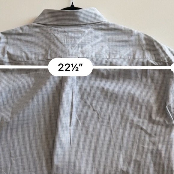Tommy Hilfiger Big‎ Mens Button Down Shirt Gray Plaid Check Long Sleeve 19 34/35 - Picture 8 of 13